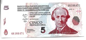 ARGENTINA 5 LECOP SIN CIRCULAR