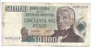 ARGENTINA 50.000 PESOS LEY 18.188