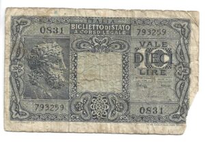 ITALIA 10 LIRAS 1944