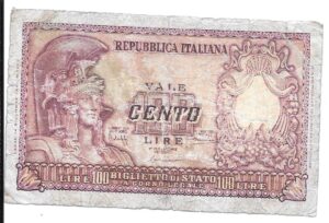 ITALIA 100 LIRAS 1951