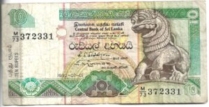SRI LANKA 10 RUPIAS 1992