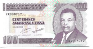 BURUNDI 100 FRANCOS 2011 SIN CIRCULAR