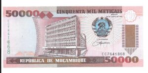 MOZAMBIQUE 50.000 METICAIS 1993 SIN CIRCULAR