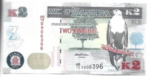 ZAMBIA 2 KWACHA 2012 SIN CIRCULAR