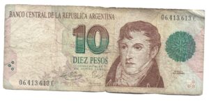 ARGENTINA 10 PESOS CONVERTIBLES PRIMER DISEÑO