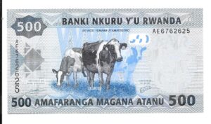 RWANDA 500 FRANCOS 2013 SIN CIRCULAR