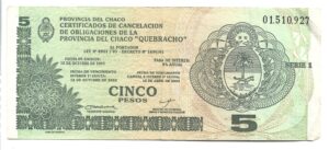 ARGENTINA 5 QUEBRACHOS CHACO 2001