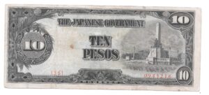 MALASIA OCUPACIÓN JAPONESA 10 PESOS