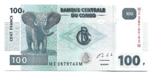 CONGO 100 FRANCOS 2013 SIN CIRCULAR