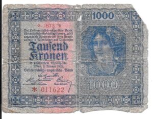 AUSTRIA 1000 CORONAS 1922