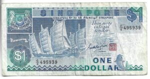 SINGAPUR 1 DÓLAR 1987