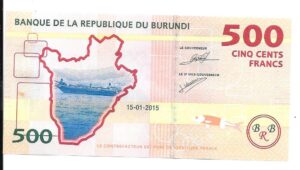 BURUNDI 500 FRANCOS 2015 SIN CIRCULAR