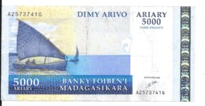 MADAGASCAR 5000 ARIARY 2007