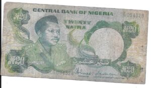 NIGERIA 20 NAIRA 1984