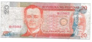 FILIPINAS 20 PESOS 1998
