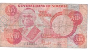 NIGERIA 10 NAIRA 1987