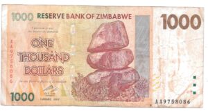 ZIMBABWE 1000 DÓLARES 2007
