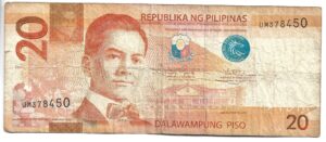 FILIPINAS 20 PESOS 2015