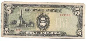 MALASIA OCUPACIÓN JAPONESA 5 PESOS