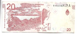 ARGENTINA 20 PESOS SERIE FAUNA REPOSICIÓN