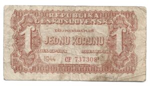 CHECOSLOVAQUIA 1 CORONA 1944