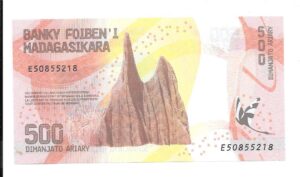 MADAGASCAR 500 ARIARY 2017 SIN CIRCULAR