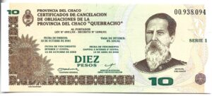 ARGENTINA 10 QUEBRACHOS CHACO 2001 SIN CIRCULAR