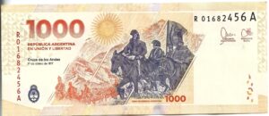 ARGENTINA 1000 PESOS SAN MARTÍN REPOSICIÓN