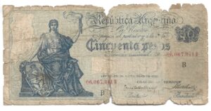 ARGENTINA 50 PESOS 1918 CAJA DE CONVERSIÓN