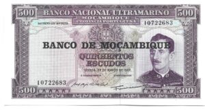 MOZAMBIQUE 500 ESCUDOS 1967 SIN CIRCULAR