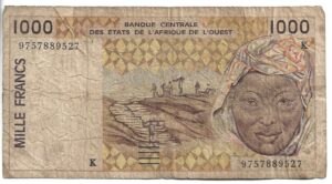 SENEGAL 1000 FRANCOS 1994