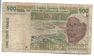 SENEGAL 500 FRANCOS 1994