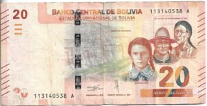 BOLIVIA 20 BOLIVIANOS 2018