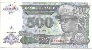 ZAIRE 500 ZAIRES 1994