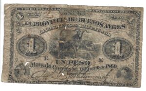 ARGENTINA 1 PESO 1869 CABRA