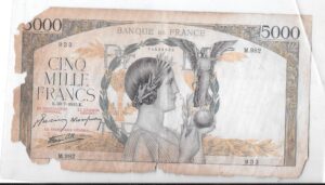 FRANCIA 5000 FRANCOS 1942