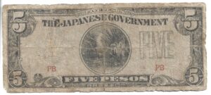 MALASIA OCUPACIÓN JAPONESA 5 PESOS