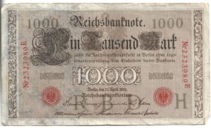 ALEMANIA 1000 MARCOS 1910 SELLO ROJO