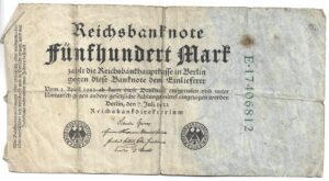 ALEMANIA 500 MARCOS 1922