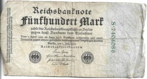 ALEMANIA 500 MARCOS 1922