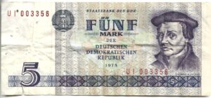 ALEMANIA ORIENTAL 5 MARCOS 1975