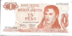 ARGENTINA 1 PESO LEY LEYENDA DECRETO LEY SIN CIRCULAR