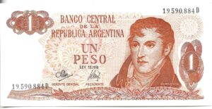 ARGENTINA 1 PESO LEY LEYENDA LEY SIN CIRCULAR