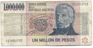 ARGENTINA 1.000.000 PESOS LEY
