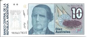 ARGENTINA 10 AUSTRALES SIN CIRCULAR