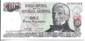 ARGENTINA 10 PESOS ARGENTINOS
