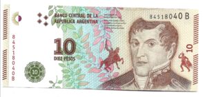 ARGENTINA 10 PESOS SERIE PRÓCERES SIN CIRCULAR