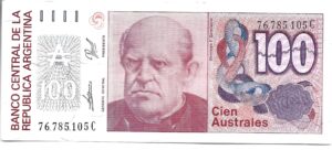 ARGENTINA 100 AUSTRALES SIN CIRCULAR