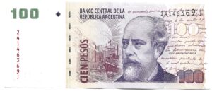 ARGENTINA 100 PESOS CONVERTIBLES SIN LEYENDA SIN CIRCULAR