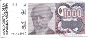 ARGENTINA 1000 AUSTRALES SIN CIRCULAR